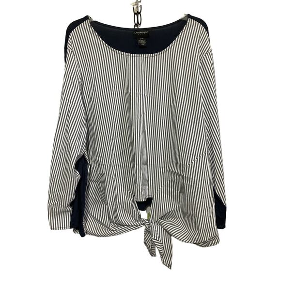 Lane Bryant Size 22/24 Blouse Tie Front Accent - Picture 11 of 13